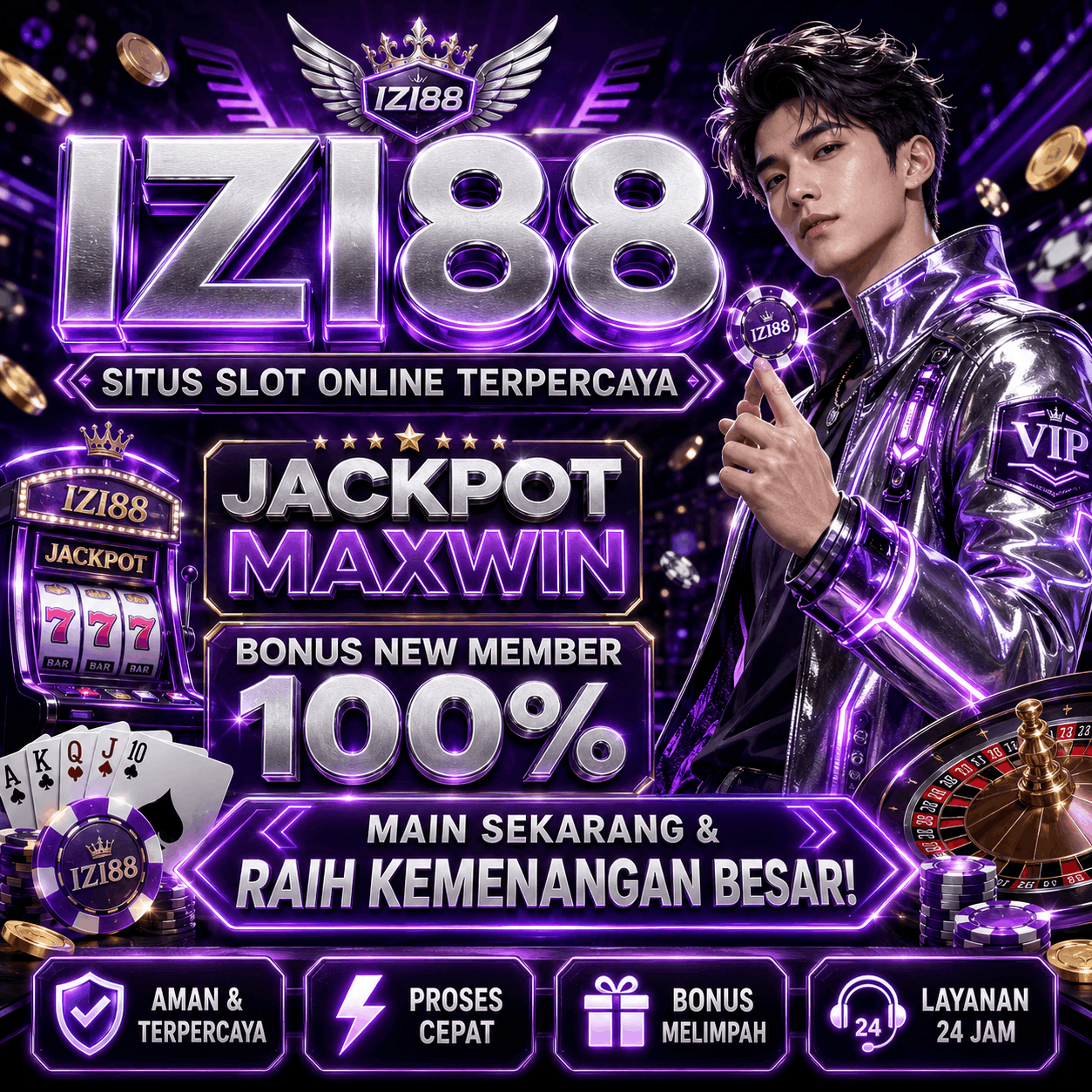 Thumbnail 1 of 3, Poster, IZI88 ♛ PILIHAN GAME SLOT ONLINE DENGAN TAMPILAN PRAKTIS DAN RINGAN designed and sold by IZI88.